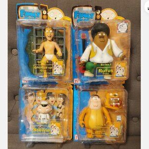 Family Guy Figures Mix Series Lot Stewie Peter Greased Up Guy Rufus Sealed